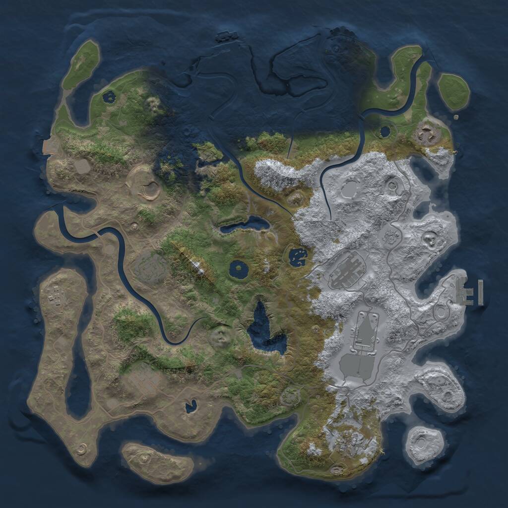 Rust Map: Procedural Map, Size: 4000, Seed: 1781389252, 15 Monuments