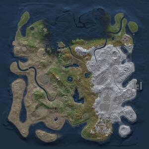 Thumbnail Rust Map: Procedural Map, Size: 4000, Seed: 1781389252, 15 Monuments