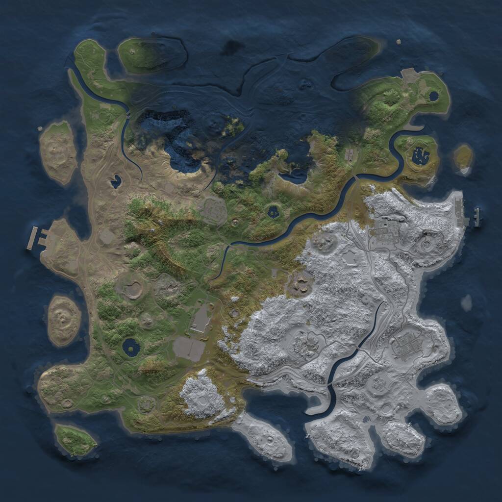 Rust Map: Procedural Map, Size: 4250, Seed: 652105357, 15 Monuments