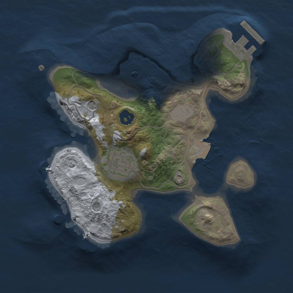 Rust Map: Procedural Map, Size: 2000, Seed: 604618510, 4 Monuments