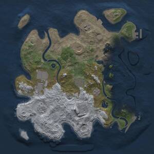Thumbnail Rust Map: Procedural Map, Size: 3500, Seed: 951466, 14 Monuments