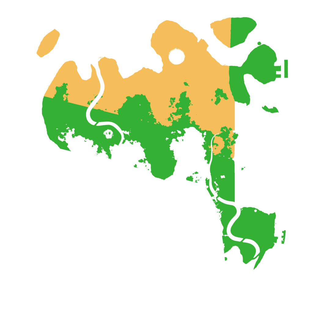 Biome Rust Map: Procedural Map, Size: 3500, Seed: 951466