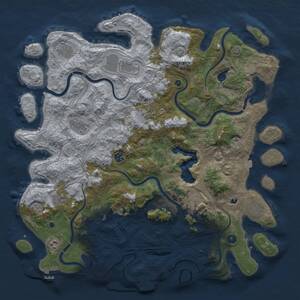 Thumbnail Rust Map: Procedural Map, Size: 4750, Seed: 7463743, 16 Monuments