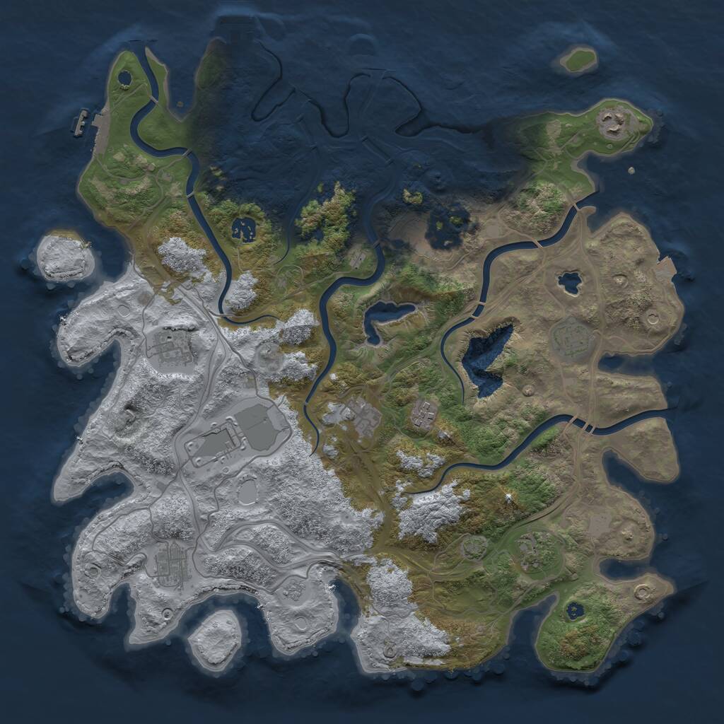 Rust Map: Procedural Map, Size: 4250, Seed: 1564376269, 16 Monuments
