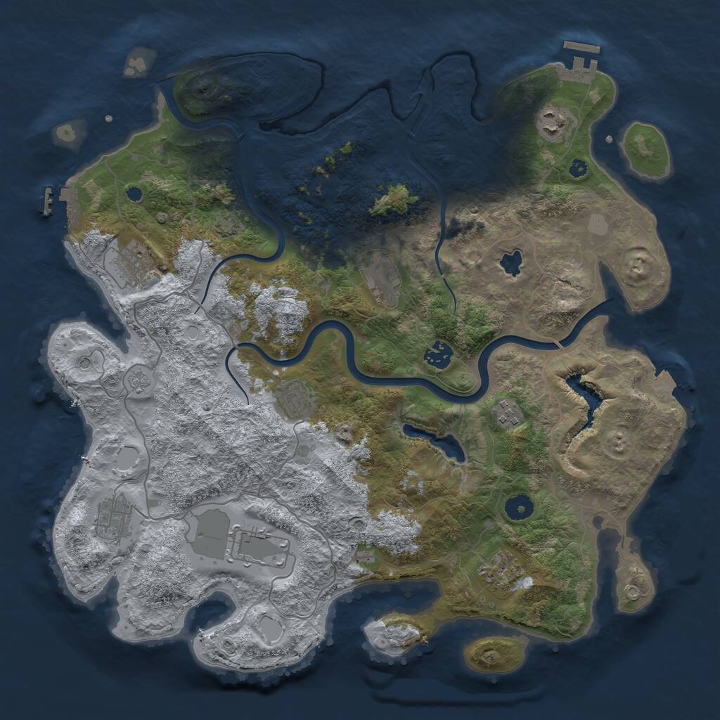 Rust Map: Procedural Map, Size: 4000, Seed: 1606642567, 15 Monuments