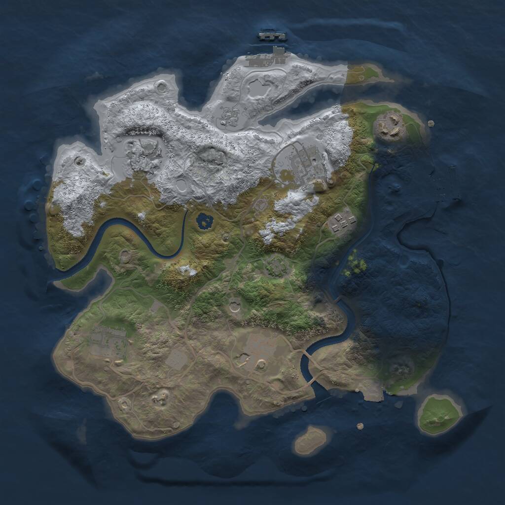 Rust Map: Procedural Map, Size: 3000, Seed: 362236723, 12 Monuments