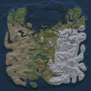 Thumbnail Rust Map: Procedural Map, Size: 5500, Seed: 1493158808, 17 Monuments