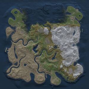 Thumbnail Rust Map: Procedural Map, Size: 4250, Seed: 1461991364, 17 Monuments