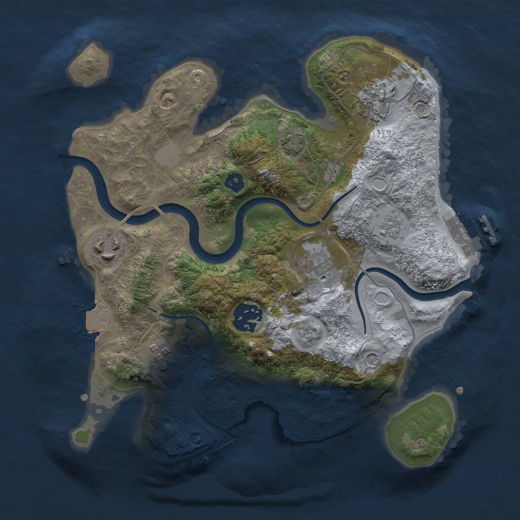 Rust Map: Procedural Map, Size: 2700, Seed: 86258246, 10 Monuments