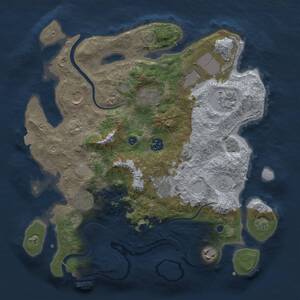 Thumbnail Rust Map: Procedural Map, Size: 3500, Seed: 490954189, 14 Monuments