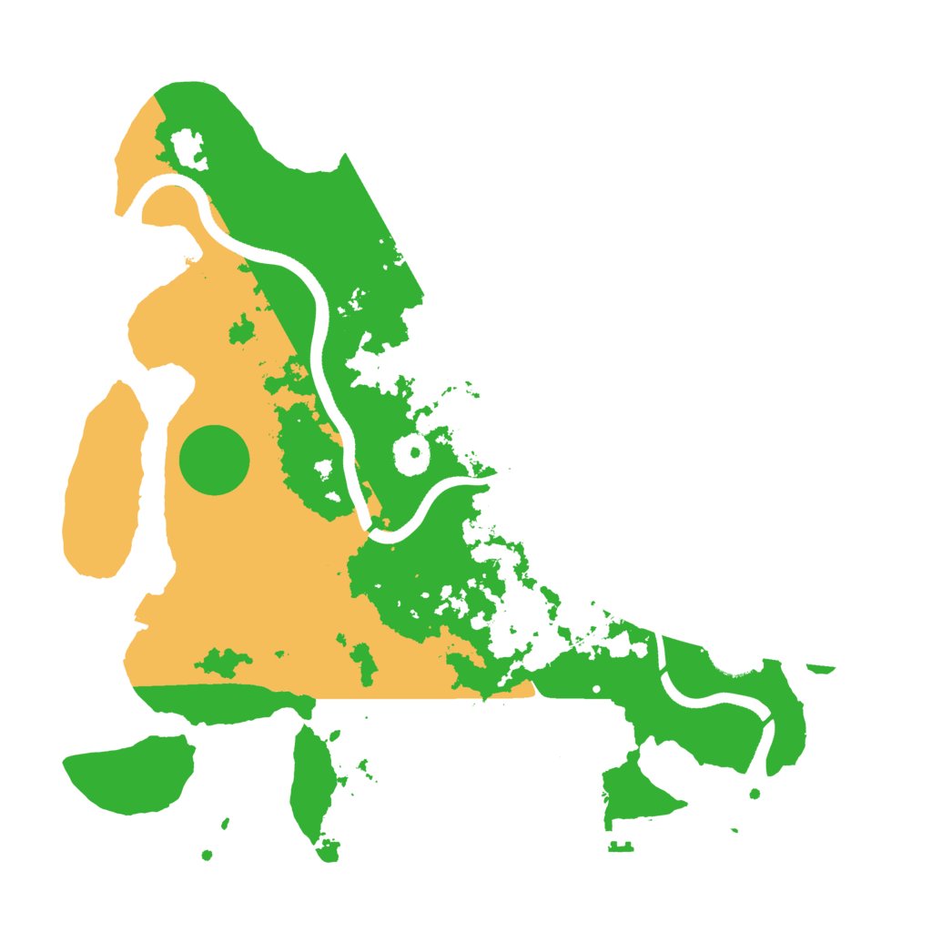 Biome Rust Map: Procedural Map, Size: 3500, Seed: 43468