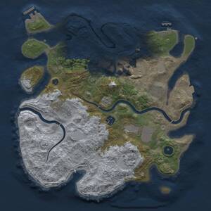 Thumbnail Rust Map: Procedural Map, Size: 3500, Seed: 5768578, 13 Monuments