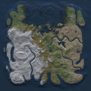 Thumbnail Rust Map: Procedural Map, Size: 4250, Seed: 2147483111, 15 Monuments