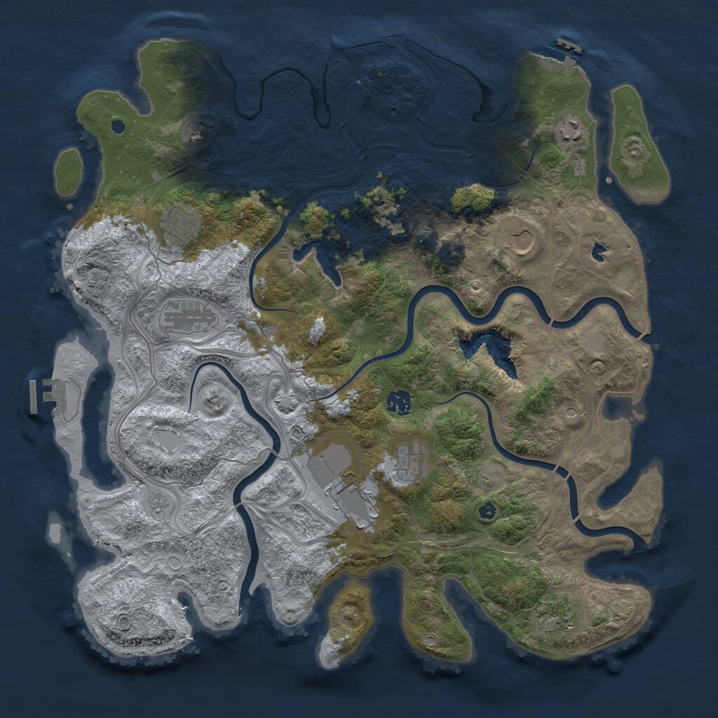 Rust Map: Procedural Map, Size: 4250, Seed: 2147483111, 15 Monuments