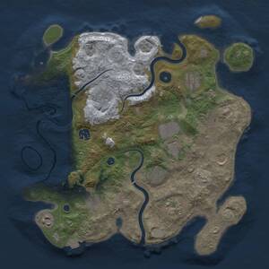 Thumbnail Rust Map: Procedural Map, Size: 3500, Seed: 8676683, 15 Monuments