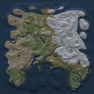 Thumbnail Rust Map: Procedural Map, Size: 4500, Seed: 39999, 16 Monuments
