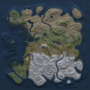 Thumbnail Rust Map: Procedural Map, Size: 4000, Seed: 83763637, 15 Monuments