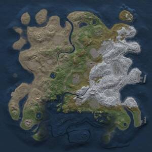 Thumbnail Rust Map: Procedural Map, Size: 3850, Seed: 488072737, 17 Monuments