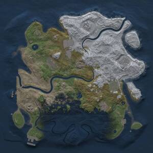 Thumbnail Rust Map: Procedural Map, Size: 3750, Seed: 79897285, 15 Monuments