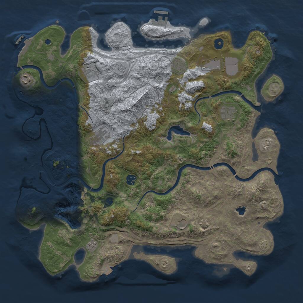 Rust Map: Procedural Map, Size: 4350, Seed: 20112025, 15 Monuments