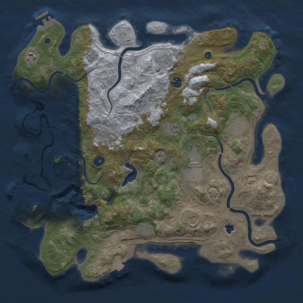 Rust Map: Procedural Map, Size: 4250, Seed: 20112025, 16 Monuments