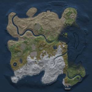 Thumbnail Rust Map: Procedural Map, Size: 3500, Seed: 748083208, 15 Monuments