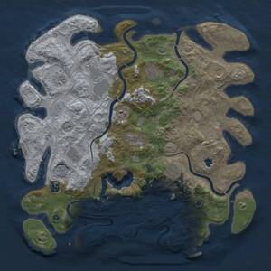 Thumbnail Rust Map: Procedural Map, Size: 4250, Seed: 736865948, 17 Monuments