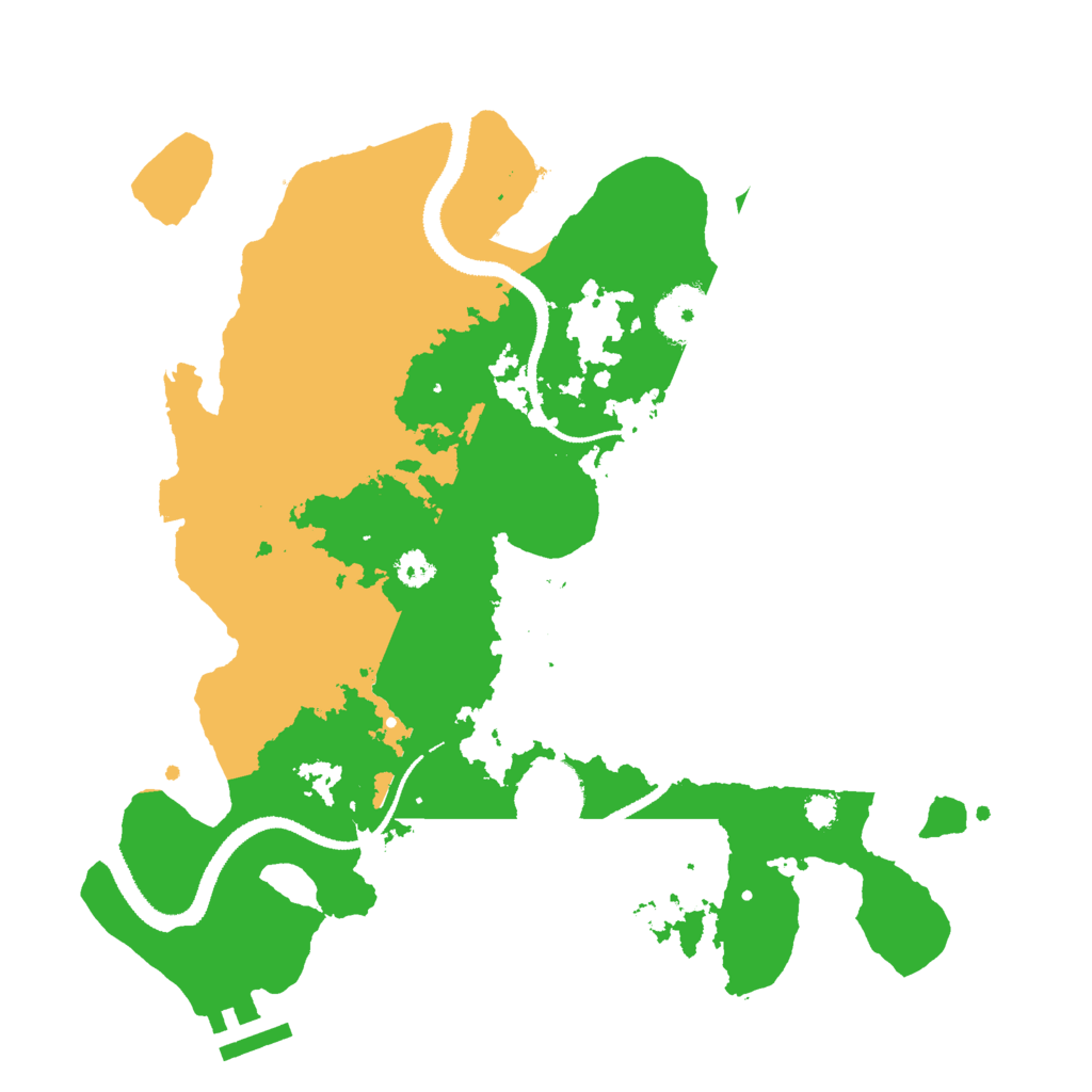 Biome Rust Map: Procedural Map, Size: 3000, Seed: 398436664