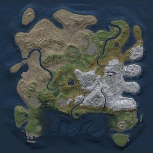 Thumbnail Rust Map: Procedural Map, Size: 3600, Seed: 822919204, 15 Monuments