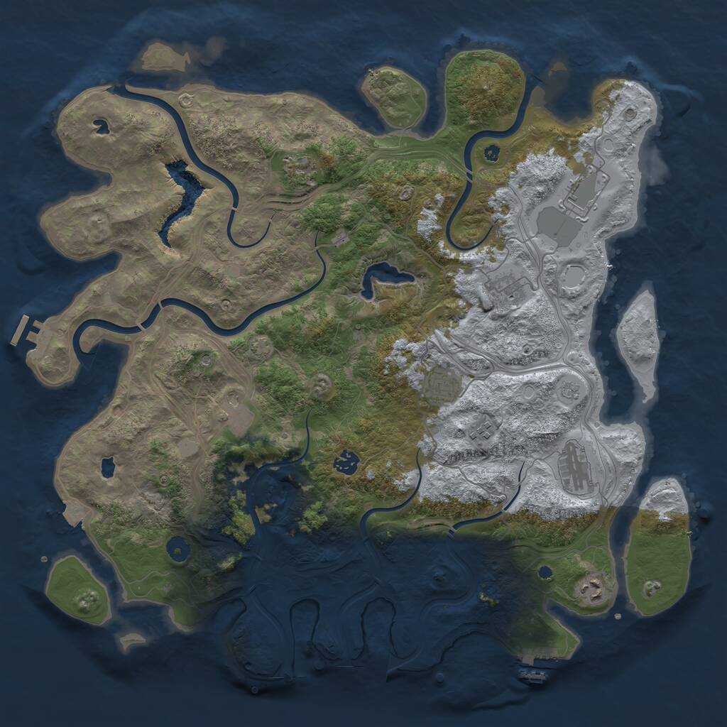 Rust Map: Procedural Map, Size: 4500, Seed: 8912542, 15 Monuments
