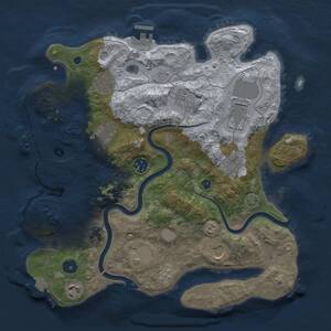 Thumbnail Rust Map: Procedural Map, Size: 3500, Seed: 41172, 16 Monuments
