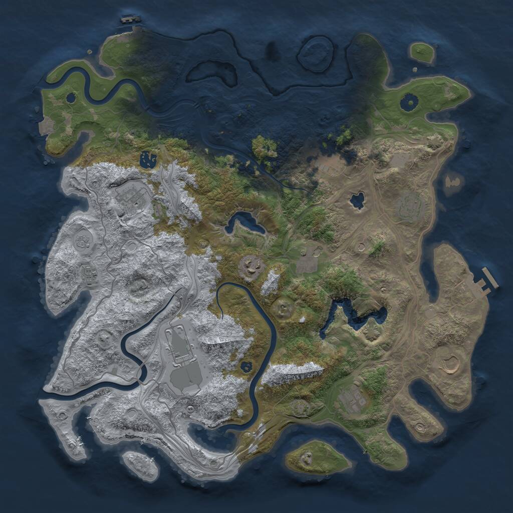Rust Map: Procedural Map, Size: 4350, Seed: 234234234, 16 Monuments