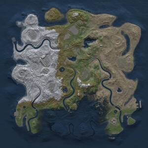 Thumbnail Rust Map: Procedural Map, Size: 4250, Seed: 1111932513, 16 Monuments
