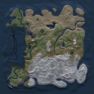 Thumbnail Rust Map: Procedural Map, Size: 4250, Seed: 2007917919, 16 Monuments