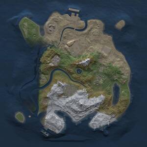 Thumbnail Rust Map: Procedural Map, Size: 2750, Seed: 1170146613, 10 Monuments