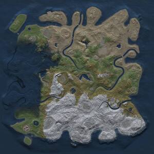 Thumbnail Rust Map: Procedural Map, Size: 4500, Seed: 1545957372, 17 Monuments