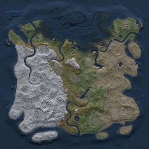 Thumbnail Rust Map: Procedural Map, Size: 4250, Seed: 93661580, 16 Monuments