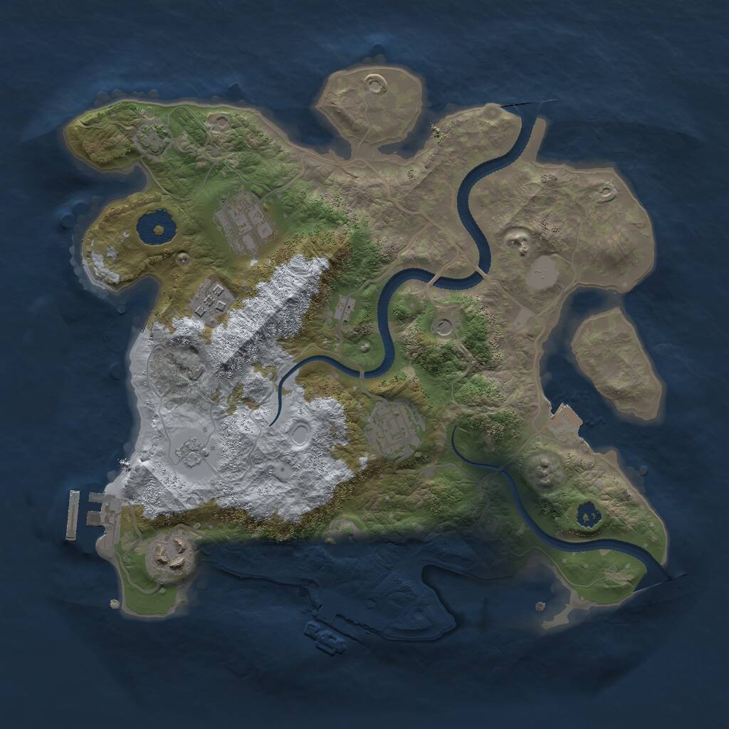 Rust Map: Procedural Map, Size: 2950, Seed: 1986334372, 10 Monuments