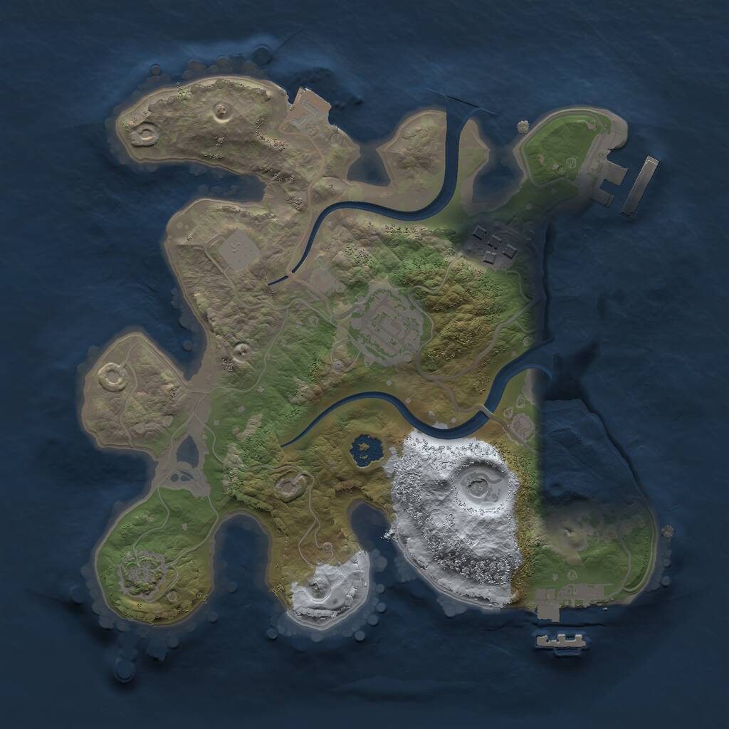 Rust Map: Procedural Map, Size: 2300, Seed: 1804616500, 7 Monuments
