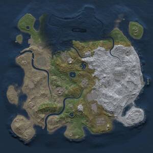 Thumbnail Rust Map: Procedural Map, Size: 3700, Seed: 194649588, 14 Monuments