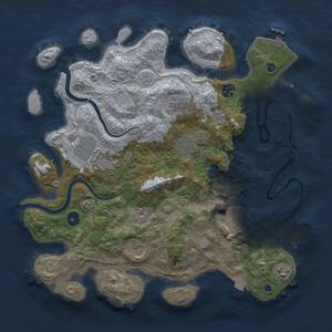 Thumbnail Rust Map: Procedural Map, Size: 3700, Seed: 1852662364, 13 Monuments