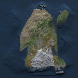 Thumbnail Rust Map: Procedural Map, Size: 2000, Seed: 123212321, 8 Monuments