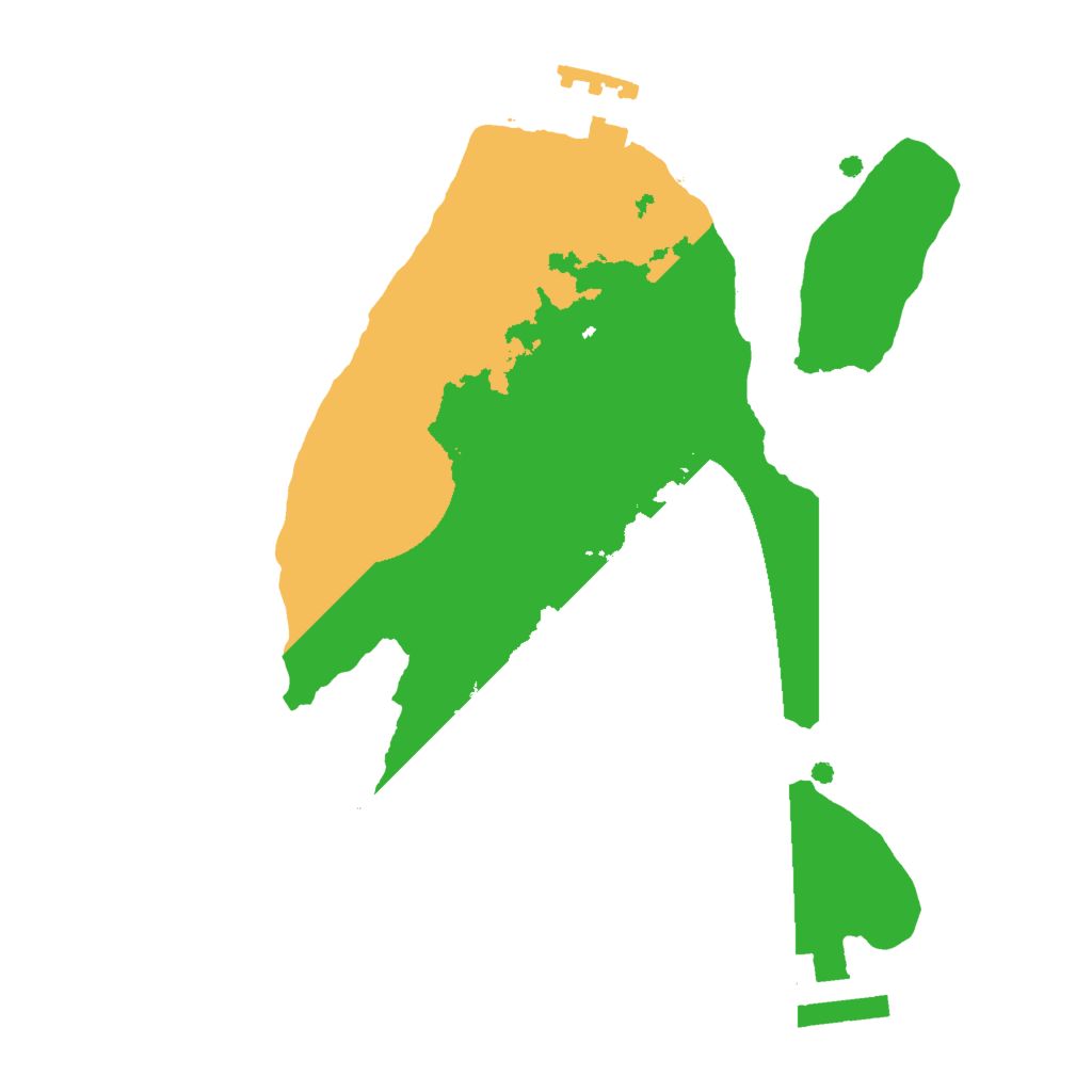 Biome Rust Map: Procedural Map, Size: 2000, Seed: 123212321