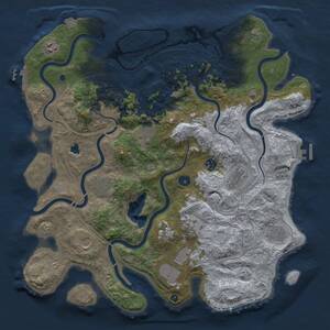 Thumbnail Rust Map: Procedural Map, Size: 4250, Seed: 1783655161, 16 Monuments