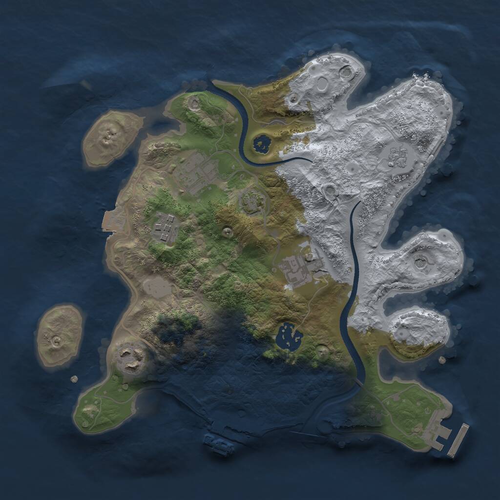 Rust Map: Procedural Map, Size: 2800, Seed: 634571314, 11 Monuments