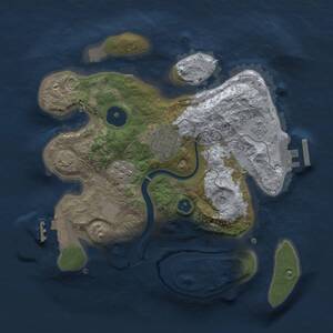 Thumbnail Rust Map: Procedural Map, Size: 2500, Seed: 1374542350, 8 Monuments