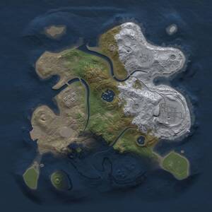 Thumbnail Rust Map: Procedural Map, Size: 2500, Seed: 300782901, 6 Monuments