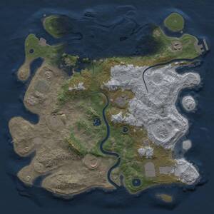 Thumbnail Rust Map: Procedural Map, Size: 3781, Seed: 1376110080, 16 Monuments