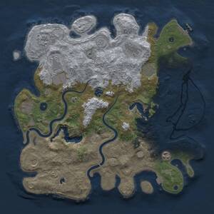 Thumbnail Rust Map: Procedural Map, Size: 4000, Seed: 96922, 15 Monuments