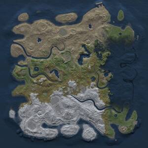 Thumbnail Rust Map: Procedural Map, Size: 4500, Seed: 460144370, 17 Monuments